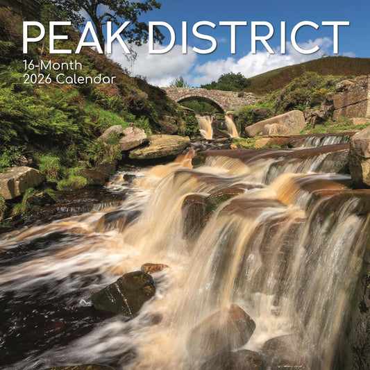 2026 Square Wall Calendar, Peak District, 16-Month Scenic Britain Theme