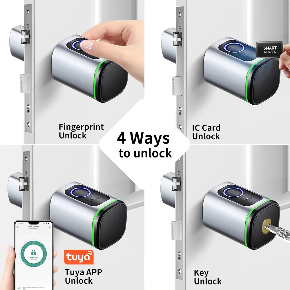 Smart  Lock With Tuya Bluetooth Fingerprint 13.56mhz IC Card Include