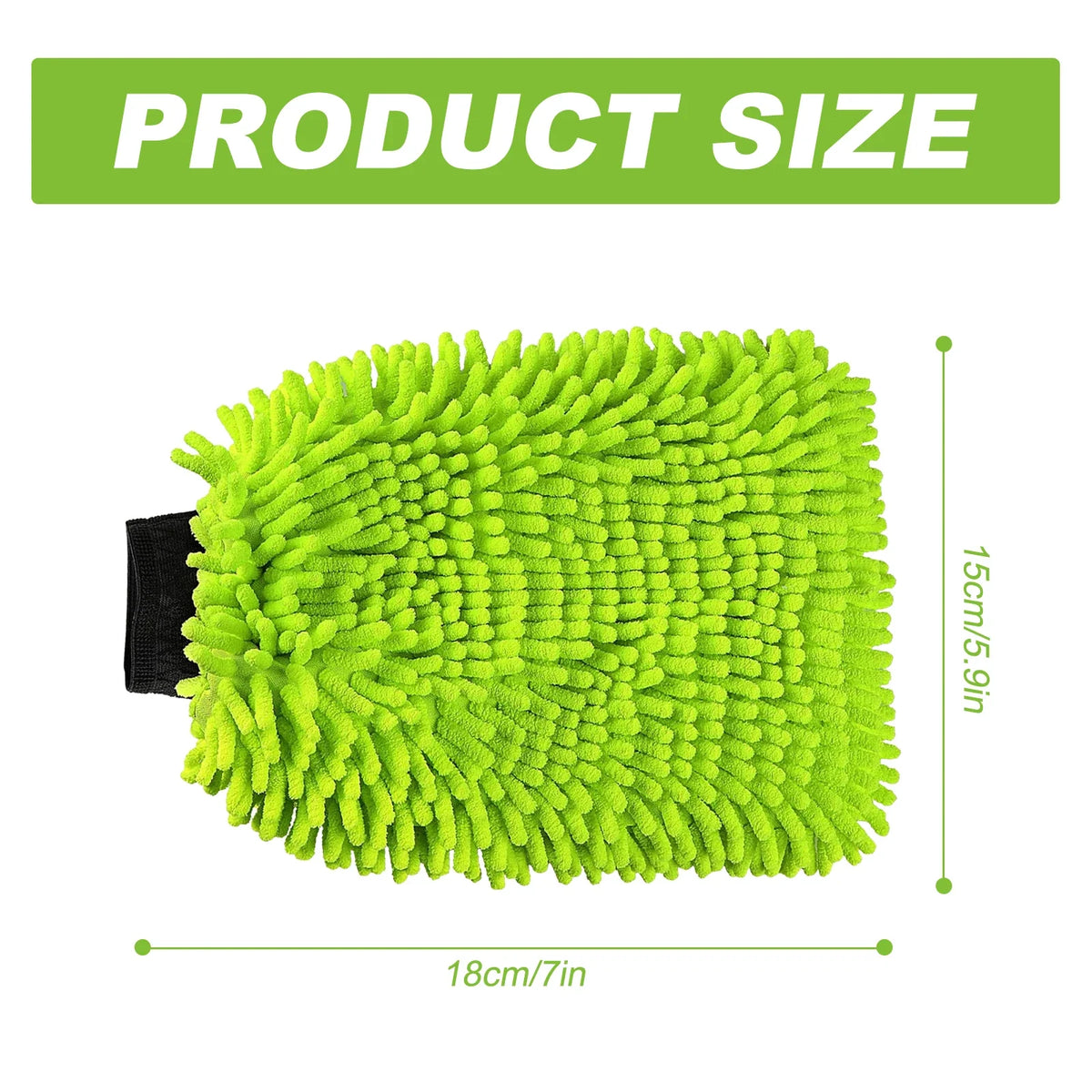 Microfiber Car Wash Mitt & Towels (2 Pack)  Soft Absorbent Cleaning Set