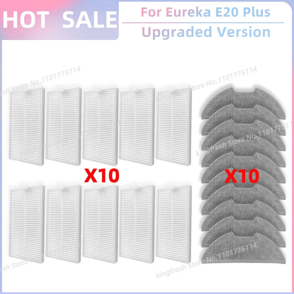 Fit For Eureka E20 Plus Vacuum Replacement Parts Side Brush Hepa Filter Mop Cloth Accessories