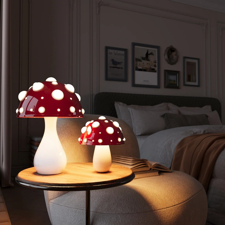 Mushroom Decorative Desk Lamp Bedroom Headboard Dimming Atmosphere Student Dormitory Desktop Night Light
