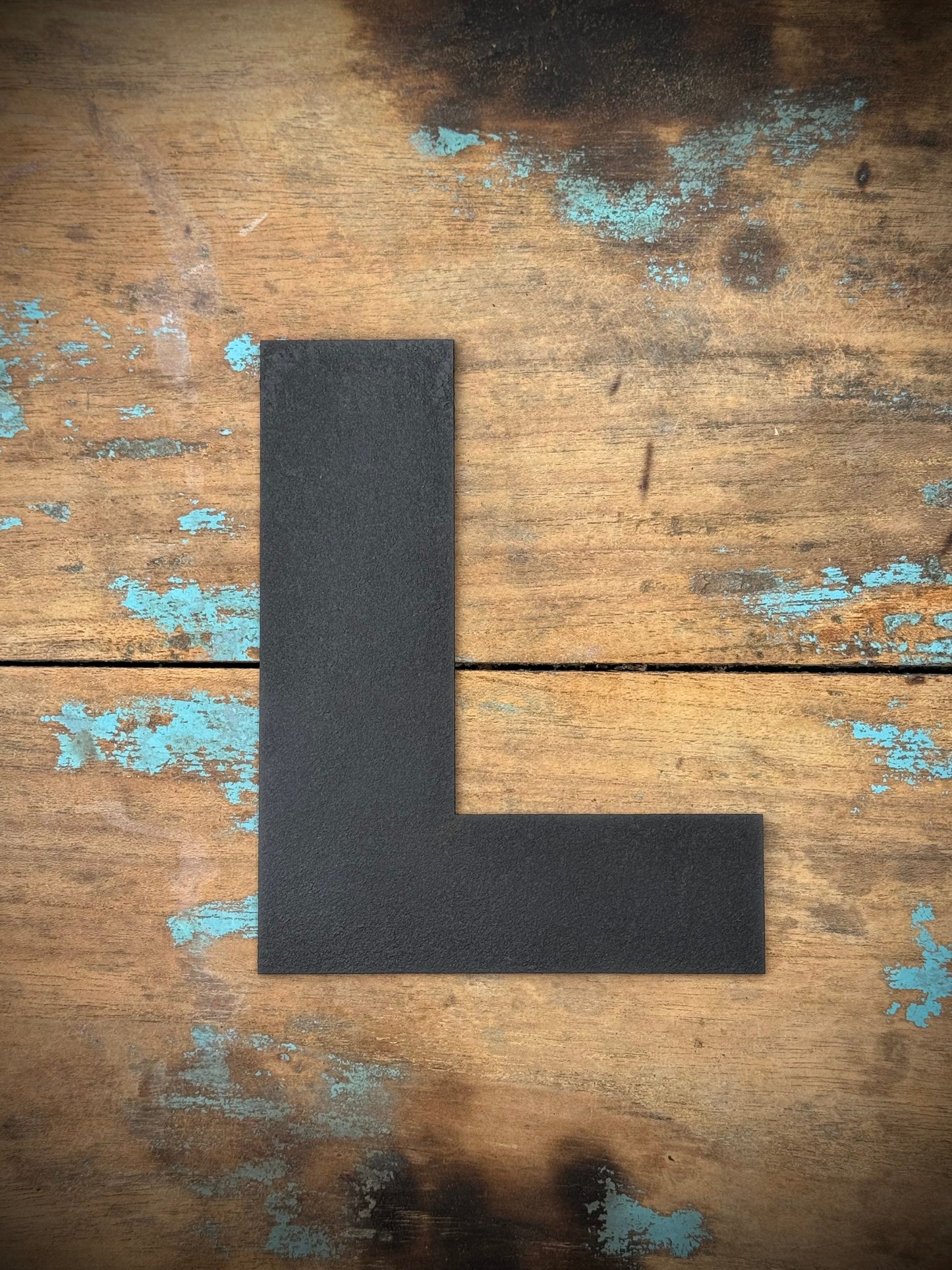 12" and 5" Black Fat Font Metal Letters.