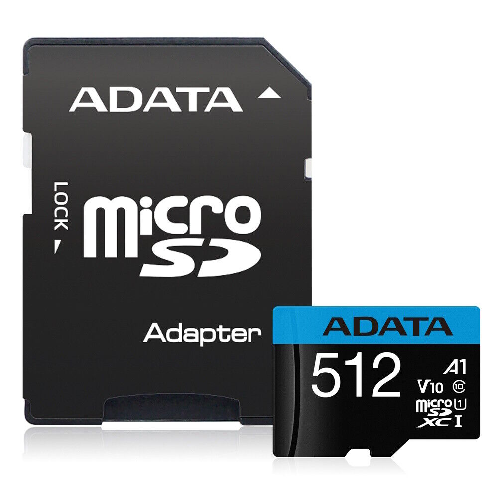 ADATA Premier Class 10 UHS-I MicroSD Card with Adapter - 32GB to 512GB