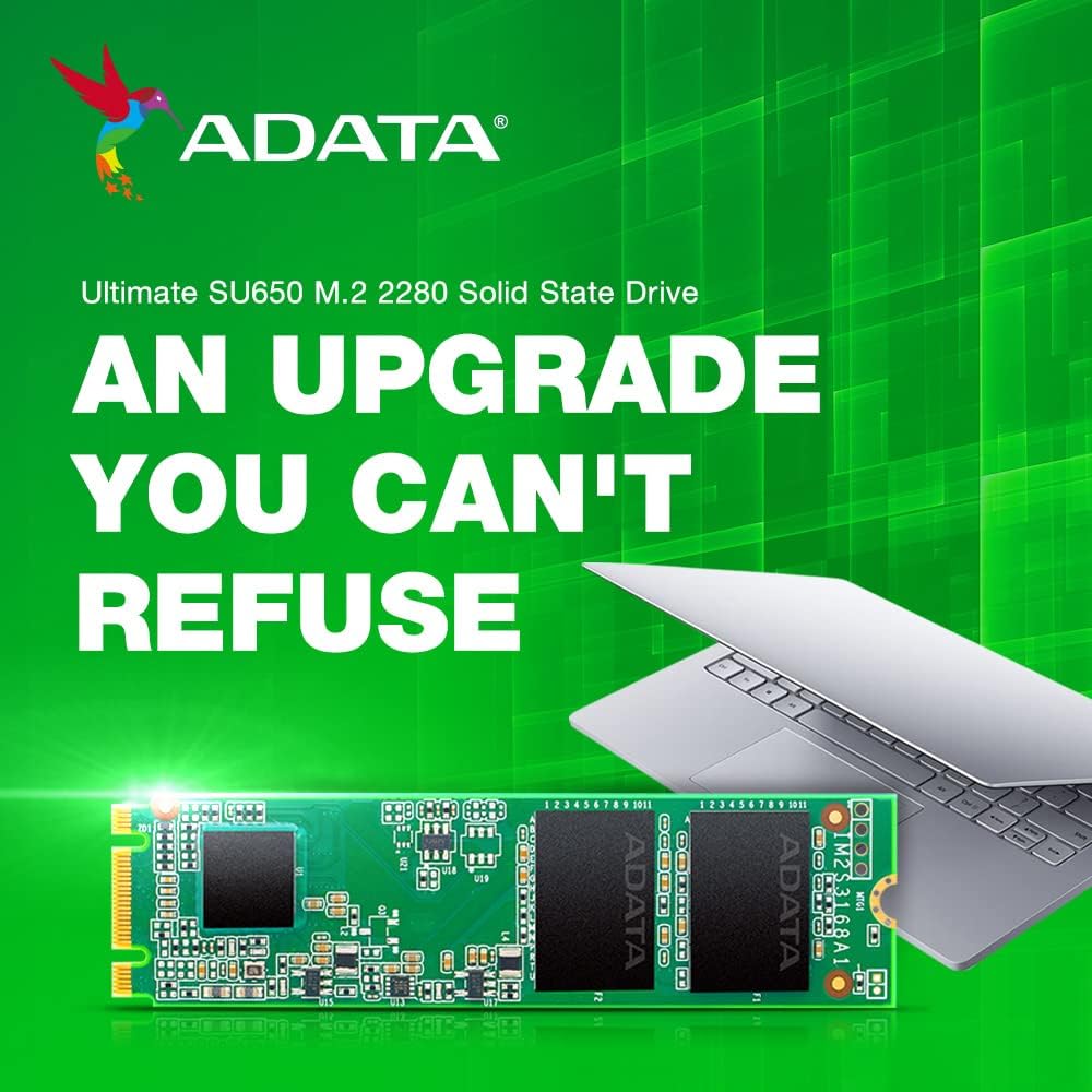 ADATA Ultimate SU650 M.2 2280 SATA3 SSD RW 550/510 MBs - Up to 1TB