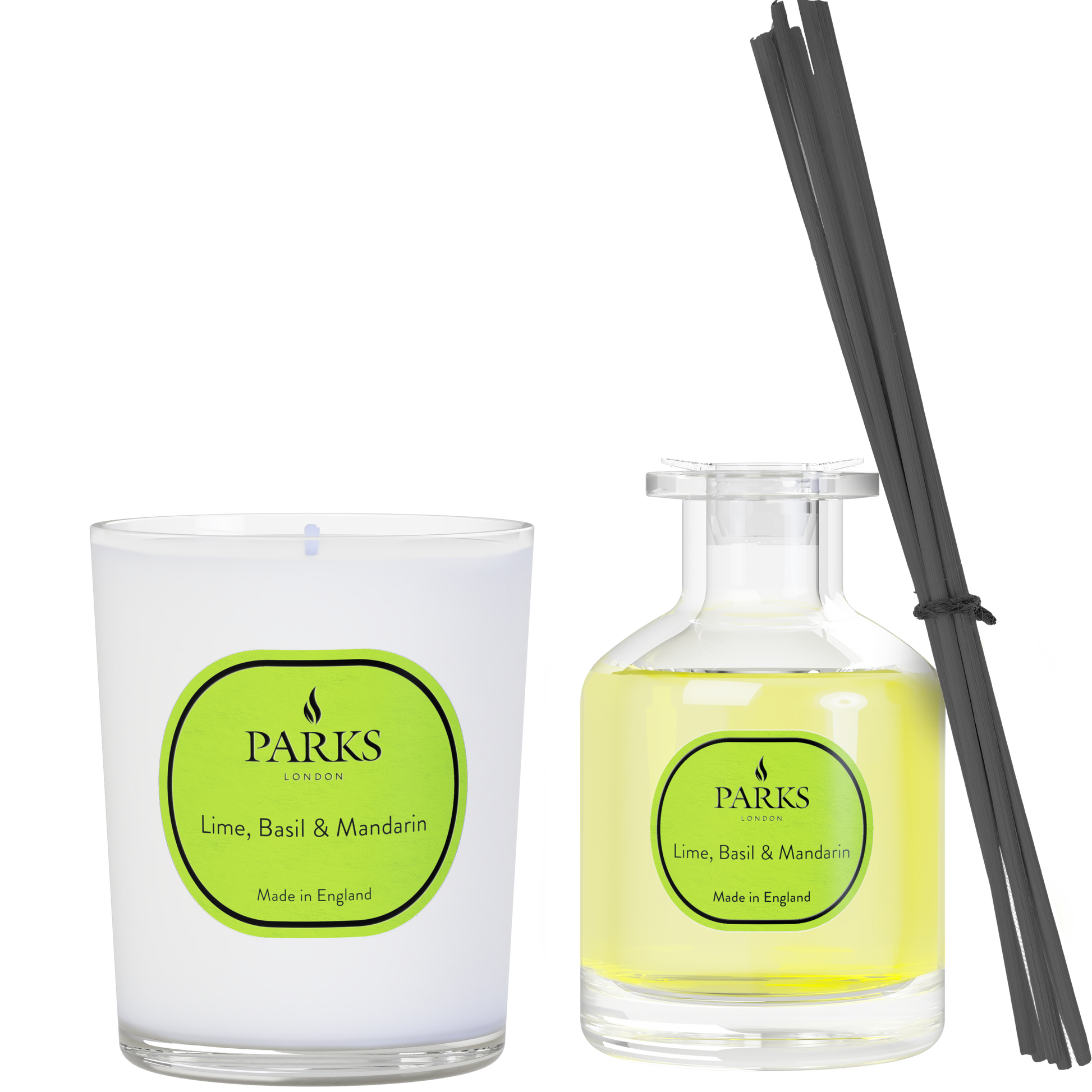 LIME, BASIL & MANDARIN 180G CANDLE & 100ML DIFFUSER SET