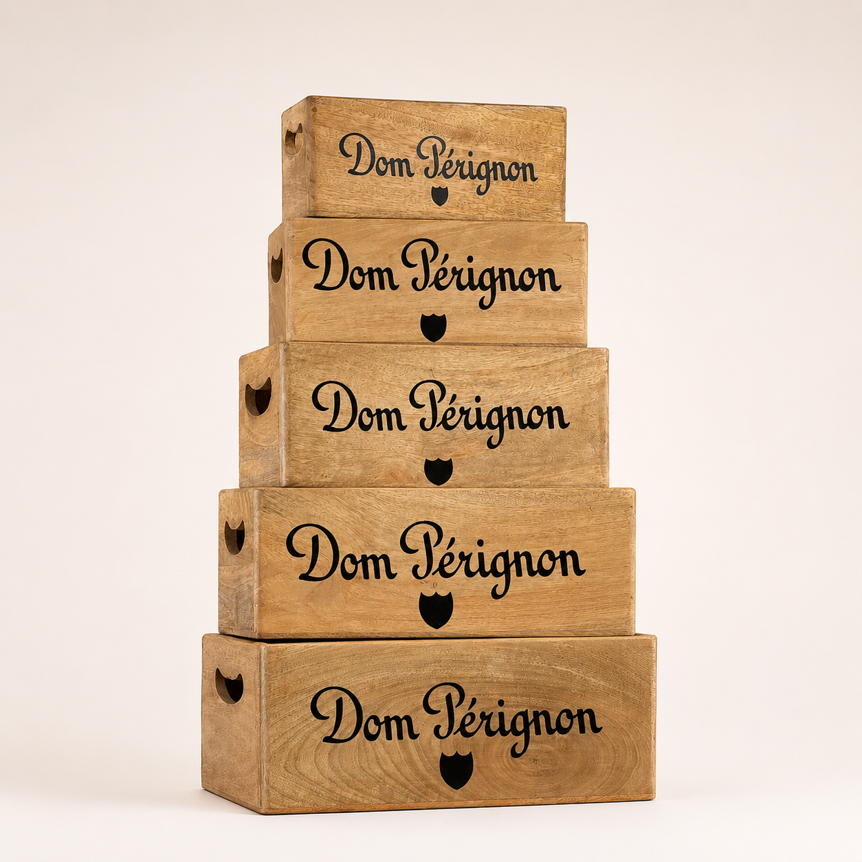Dom Pérignon Style Wooden Champagne Storage Crates