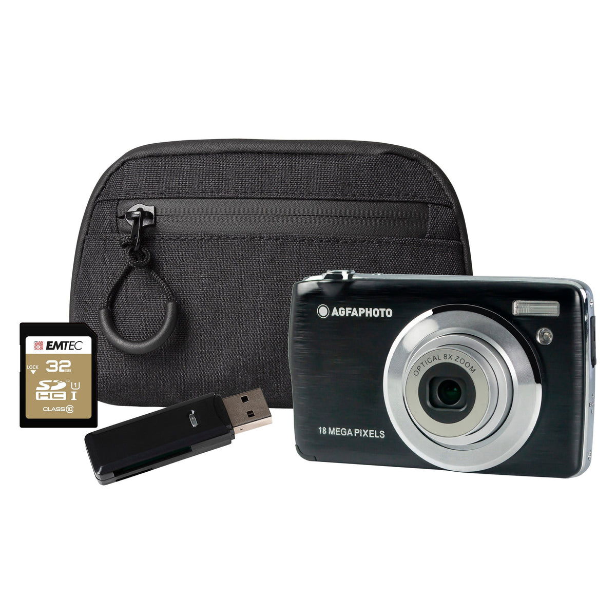 Agfa DC8200 Camera Kit with 32GB SD, Card Reader & Shoulder Bag