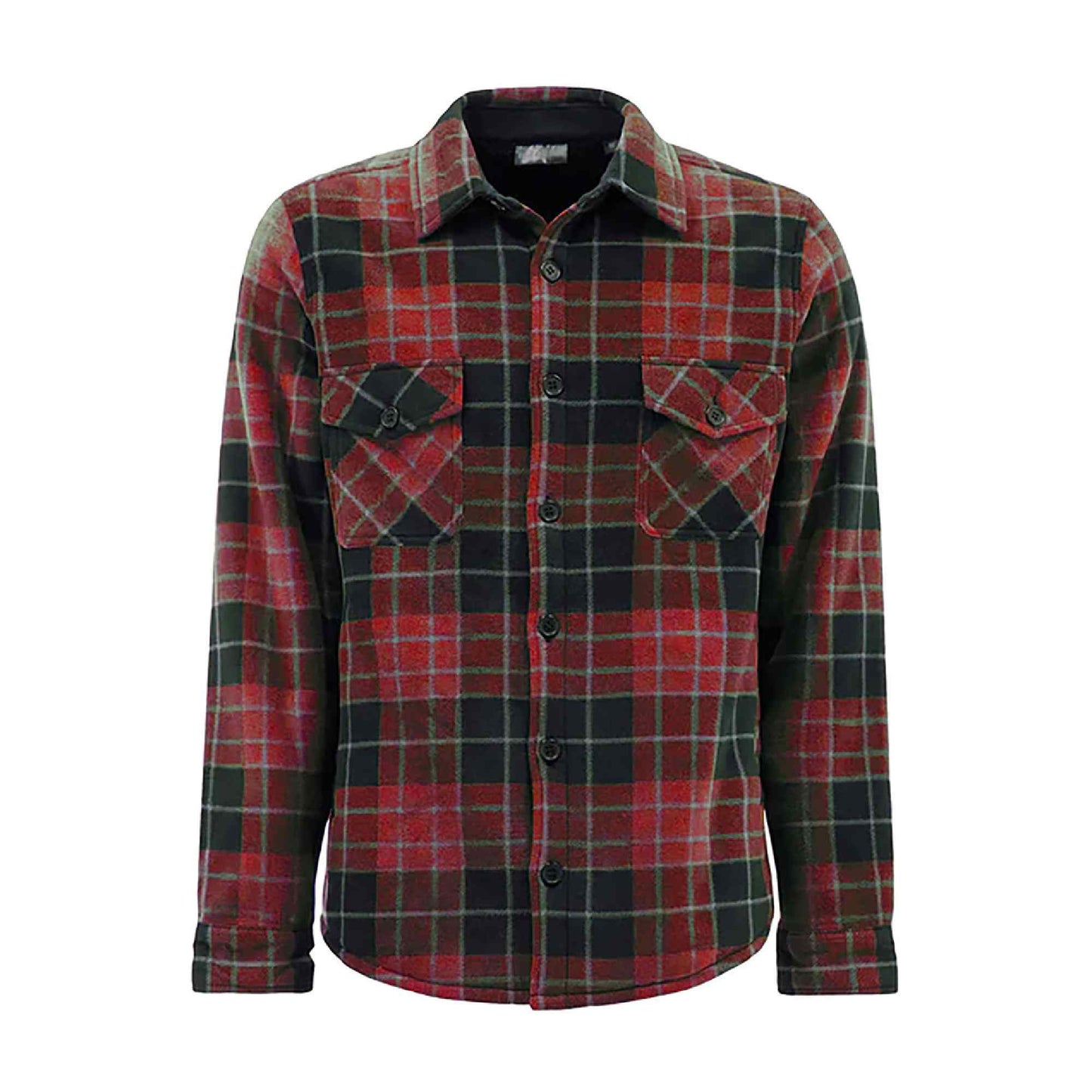 Mens Quilted Plaid Pattern Thermal Long Sleeve Winter Jacket