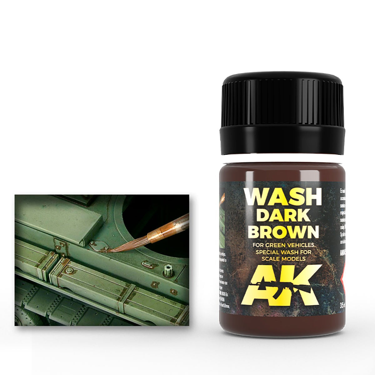 AK Interactive Dark Brown Wash for Green Vehicles (AK045)