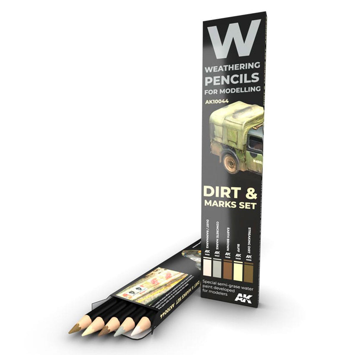 AK Interactive Watercolor Pencils Set - Splashes, Dirt & Stains (AK10044)