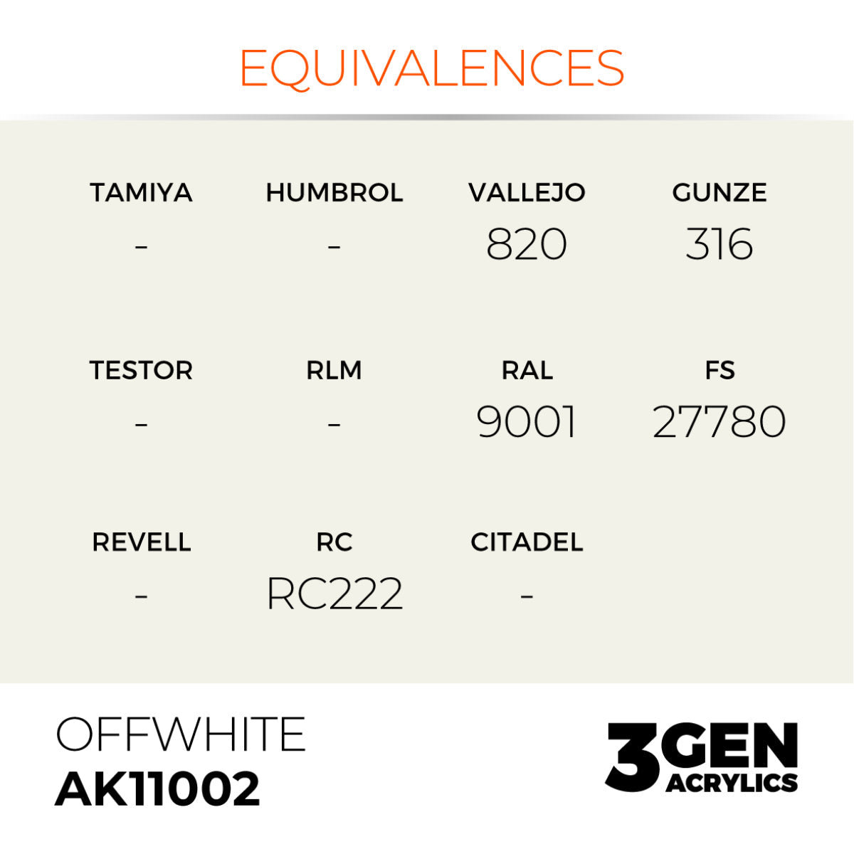 AK Interactive 3G - Offwhite 17ml (AK11002)