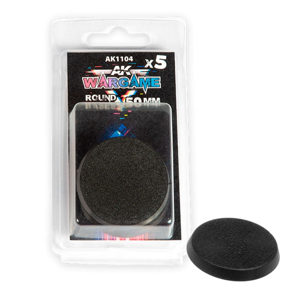 AK Interactive - Round Bases 50mm X 5 (AK1104)