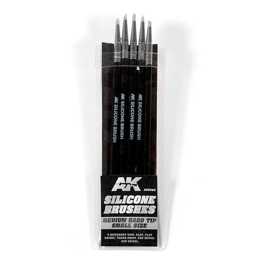 AK Interactive Silicone Brushes Hard Tip Medium (AK9085)