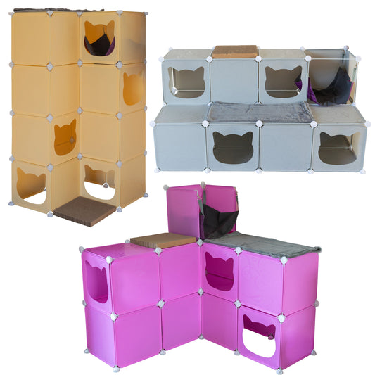 Kitty Cubby Cat Cube Play Tower MAXI Weatherproof Cover Pet and Pond Supply
