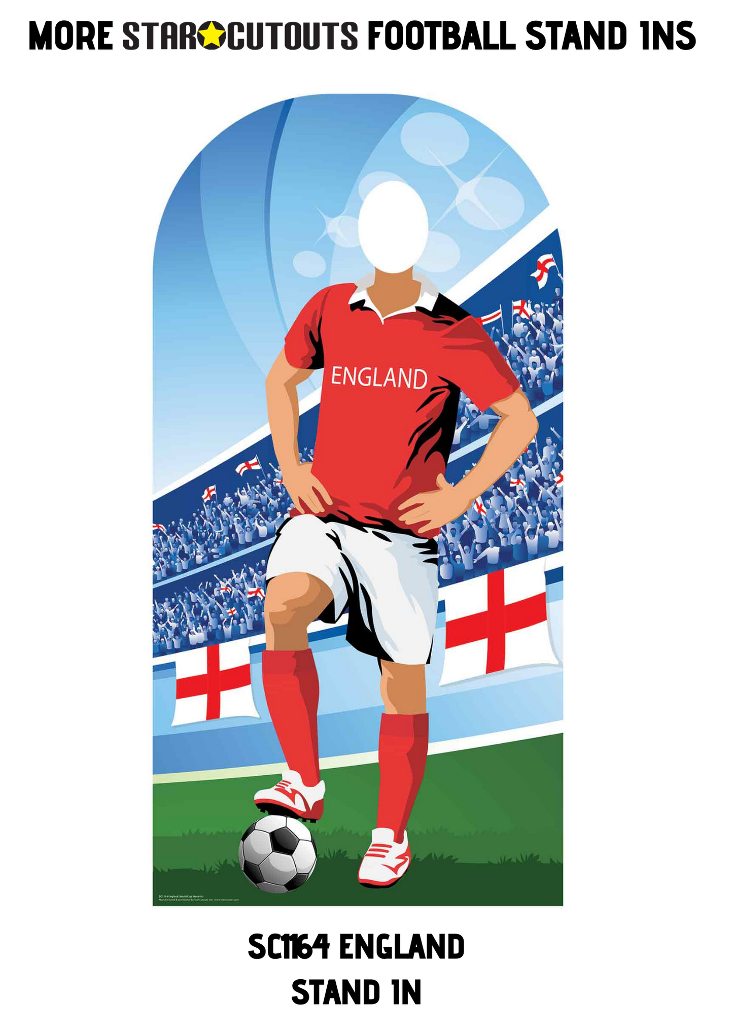 SC1166 Poland World Cup 2026 Football Stand In Cardboard Cutout Height 190cm