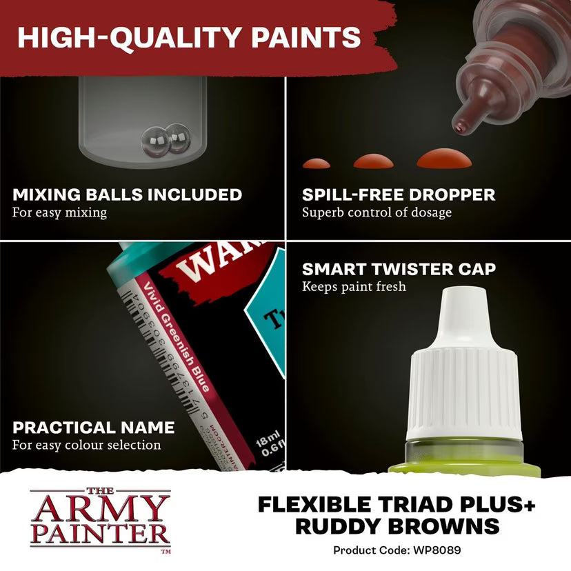 Flexible Triad PLUS+: Ruddy Browns Paint Set