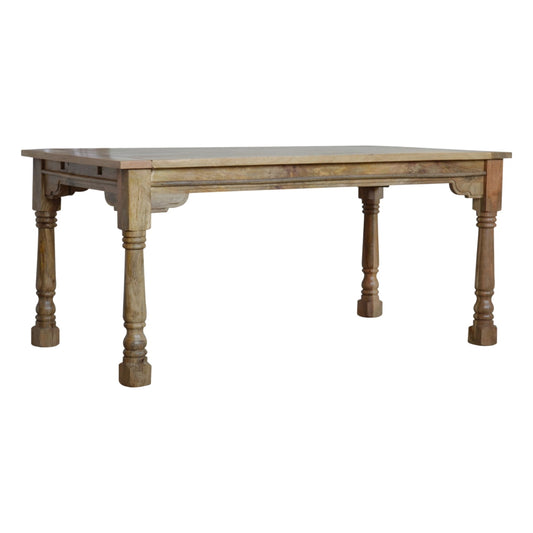 Granary Extension Dining Table Solid Mango Wood Rustic Elegant Design