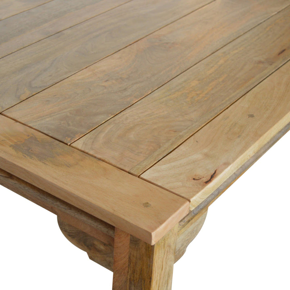 Granary Extension Dining Table Solid Mango Wood Rustic Elegant Design