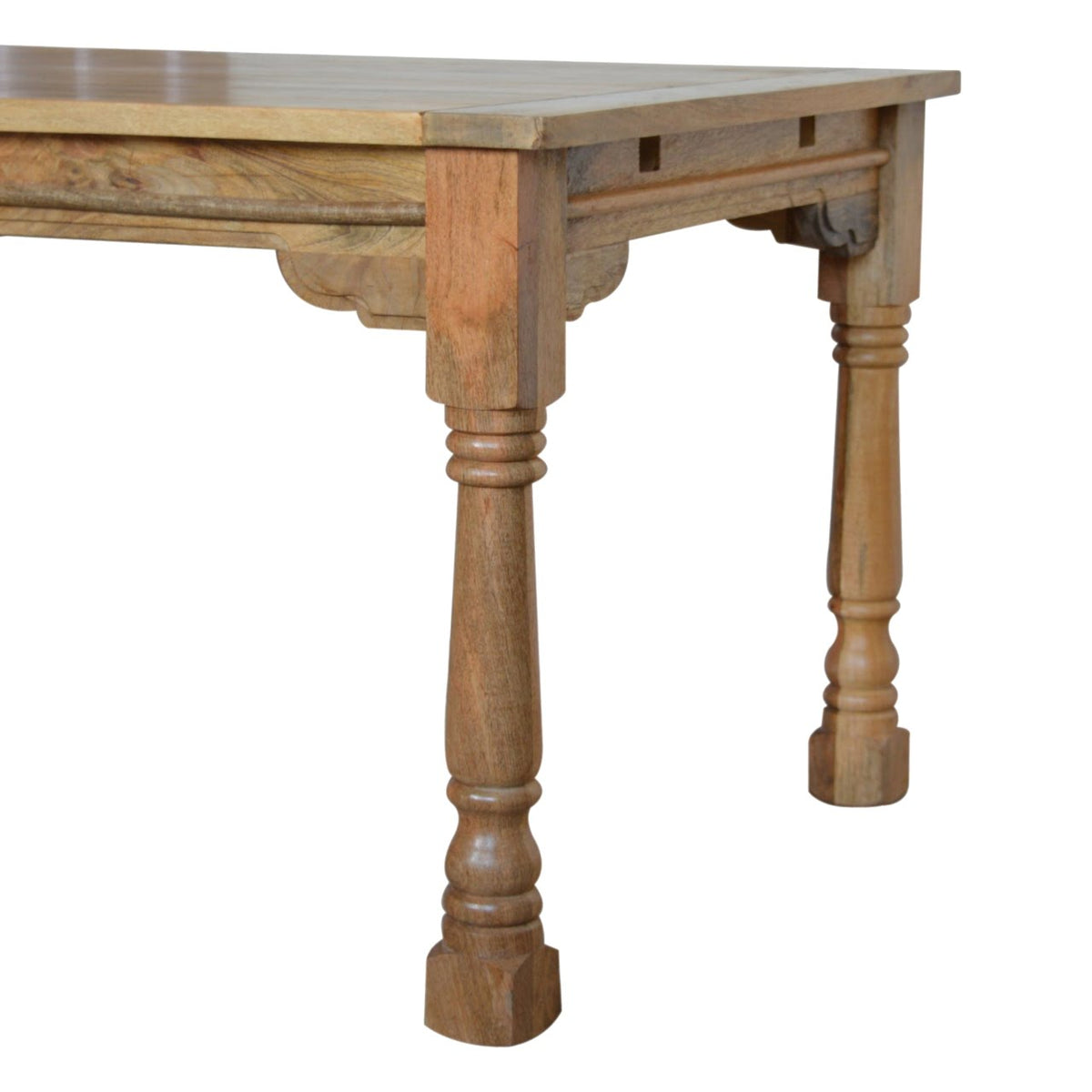 Granary Extension Dining Table Solid Mango Wood Rustic Elegant Design