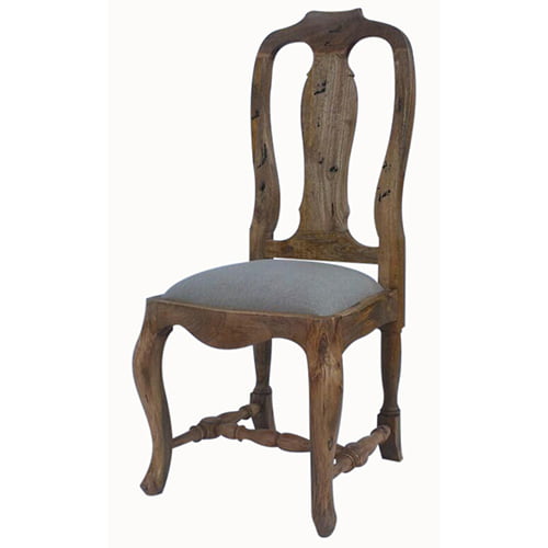 Chantilly Padded Dining Chair with Hand-Carved Mango Wood Frame and Luxurious Upholstery
