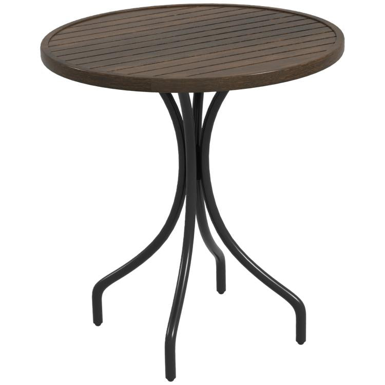 Φ66cm Galvanised Steel Garden Table - Brown