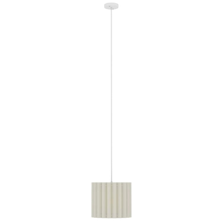 Linen Pendant Light, Bedside Ceiling Lamps with E27 Bulb, Modern Hanging Lights for Living Room, Bedroom, Kitchen, Hallway, White