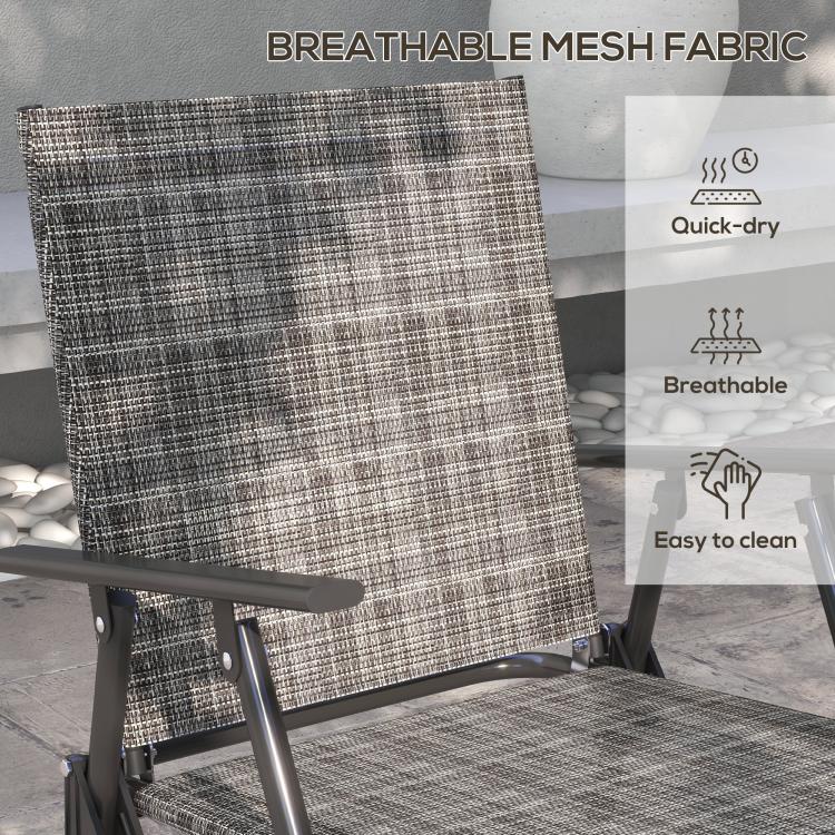 Four-Piece Metal Garden Sofa Set - Mixed Grey