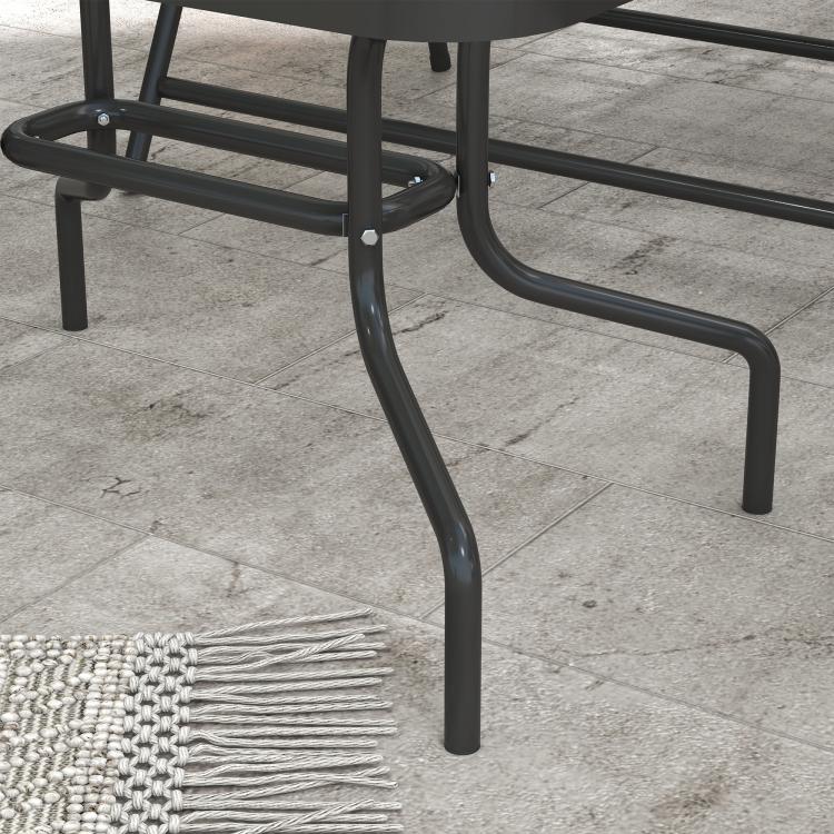 Four-Piece Metal Garden Sofa Set - Mixed Grey