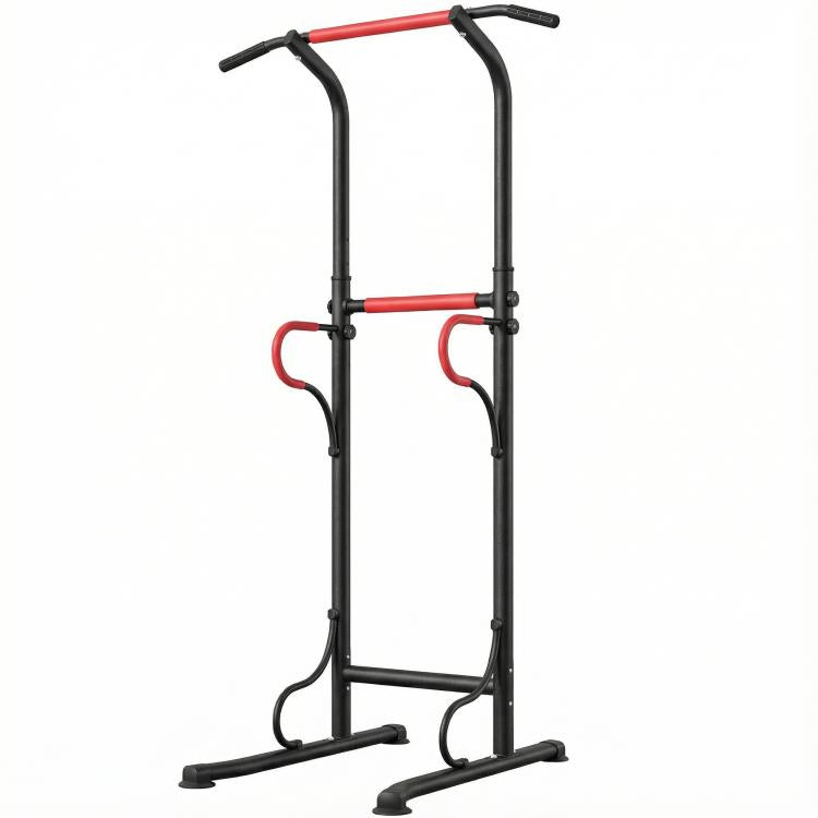 Steel Multi-Use Exercise Power Tower Pull Up Station Adjustable Height W/ Grips