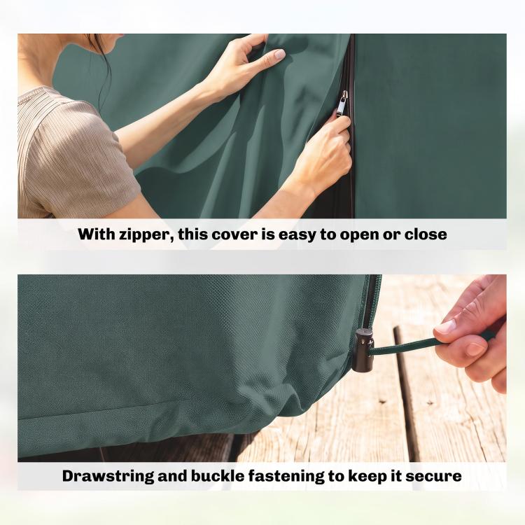 152 x 177cm Three-Seater Swing Chair Protective Cover Green