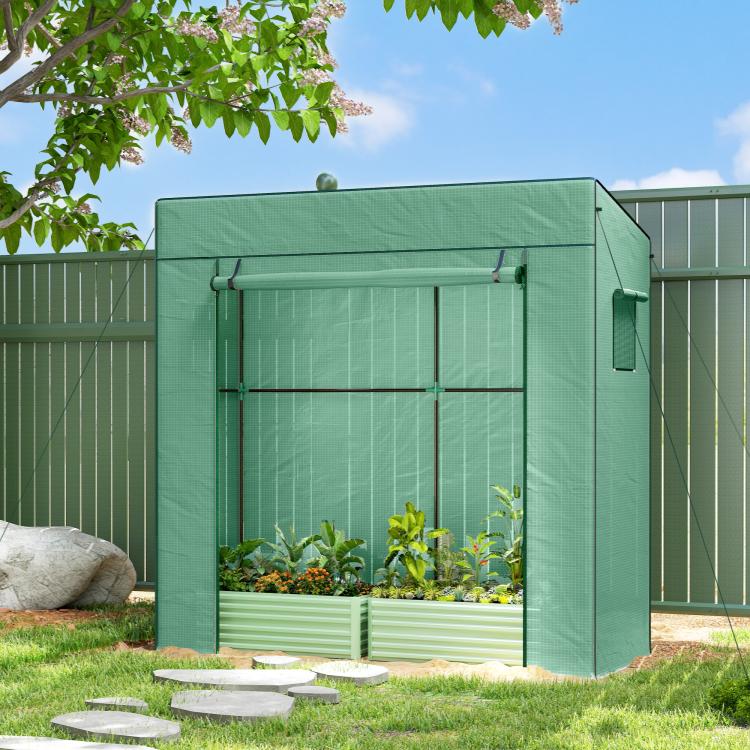 77 x 196cm Walk-In Greenhouse, with Accessories
