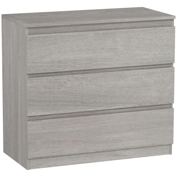 Chest of Three Drawers - Grey Wood Effect
