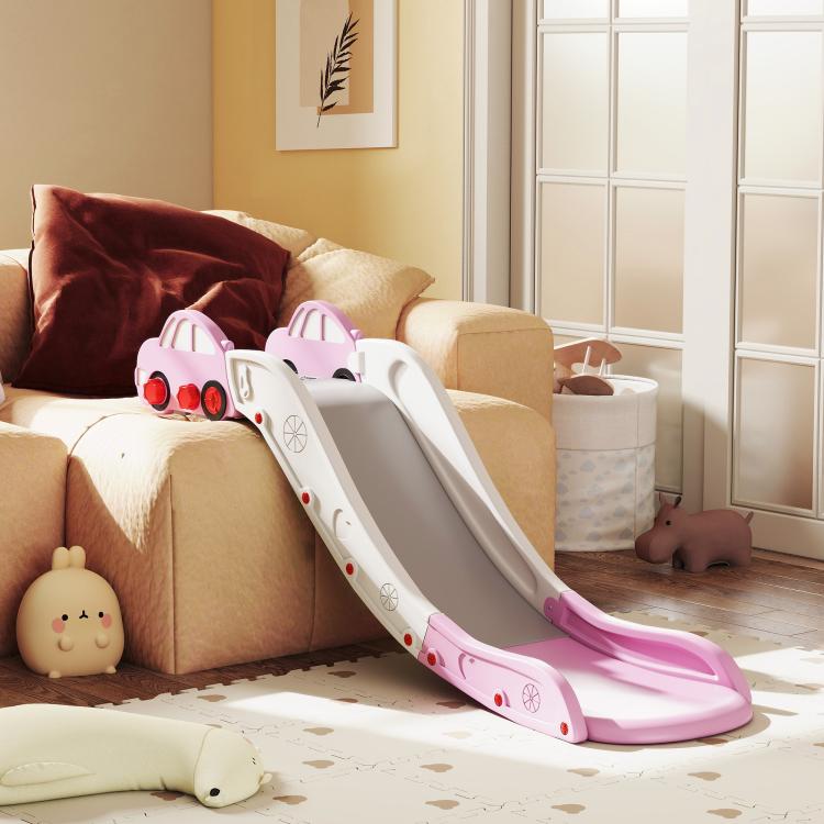Kids Slide for Bed, Sofa, with Extended Length, Easy to assemble and Store, Pink