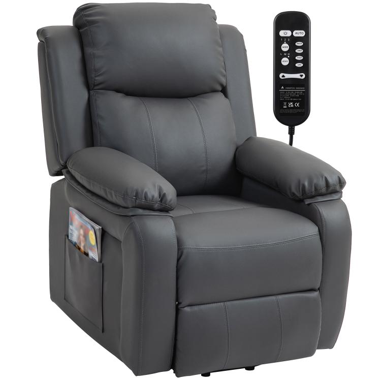 Riser and Recliner Chair Vibration Massage for Elderly Dark Grey