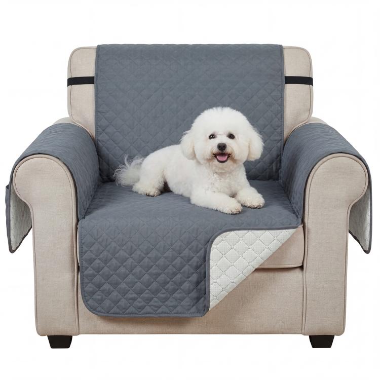 Waterproof Sofa Cover, Soft Couch Cover for Dogs Cats Pets, Non Slip Sofa Slipcoevr with Elastic Straps