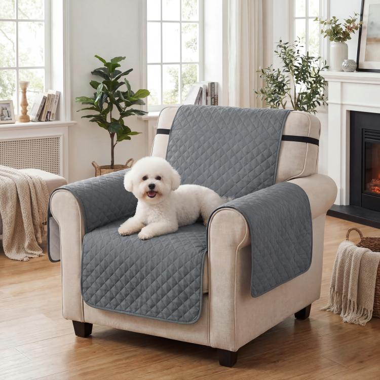 Waterproof Sofa Cover, Soft Couch Cover for Dogs Cats Pets, Non Slip Sofa Slipcoevr with Elastic Straps