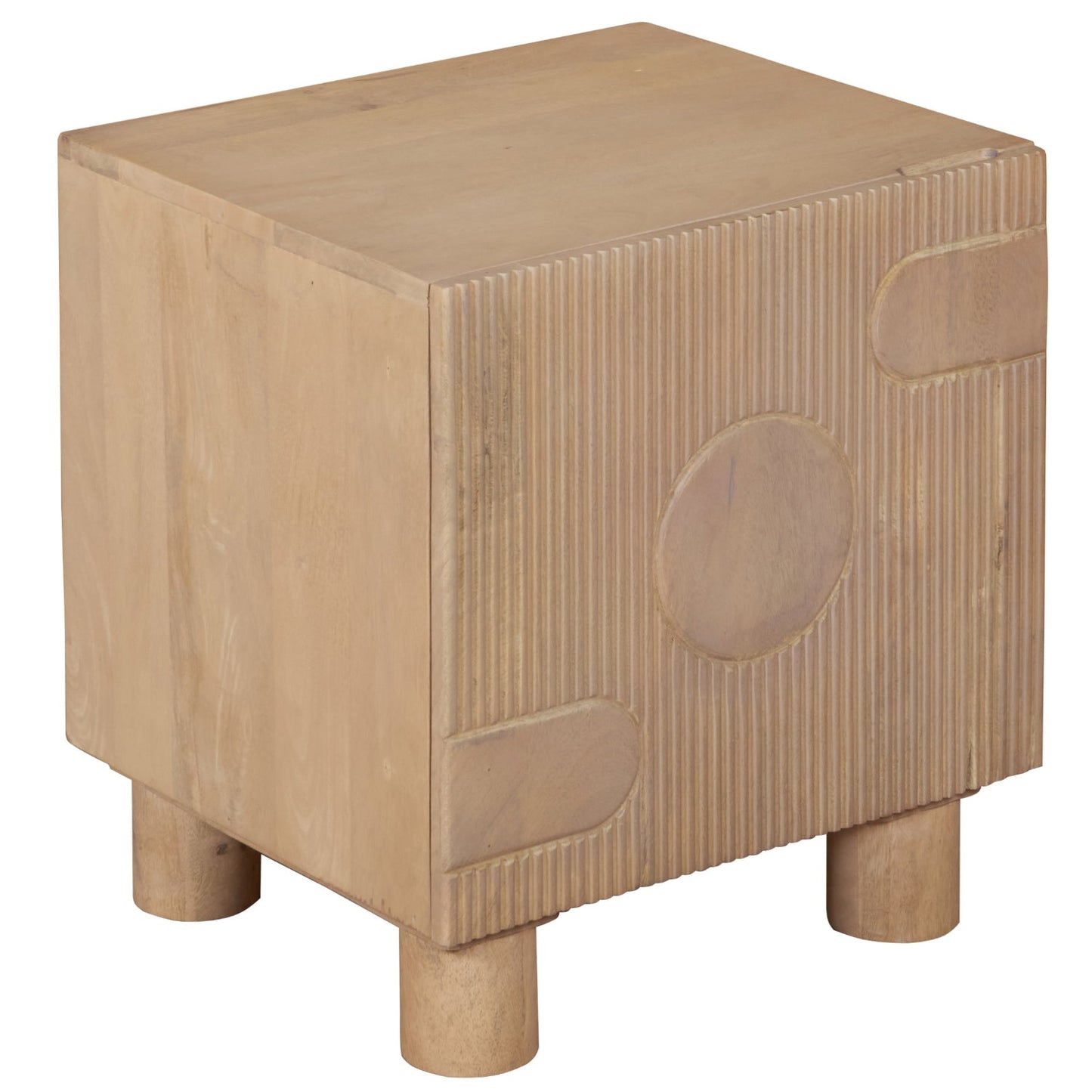 Ajmer Solid Wood Bedside Table