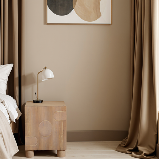 Ajmer Solid Wood Bedside Table