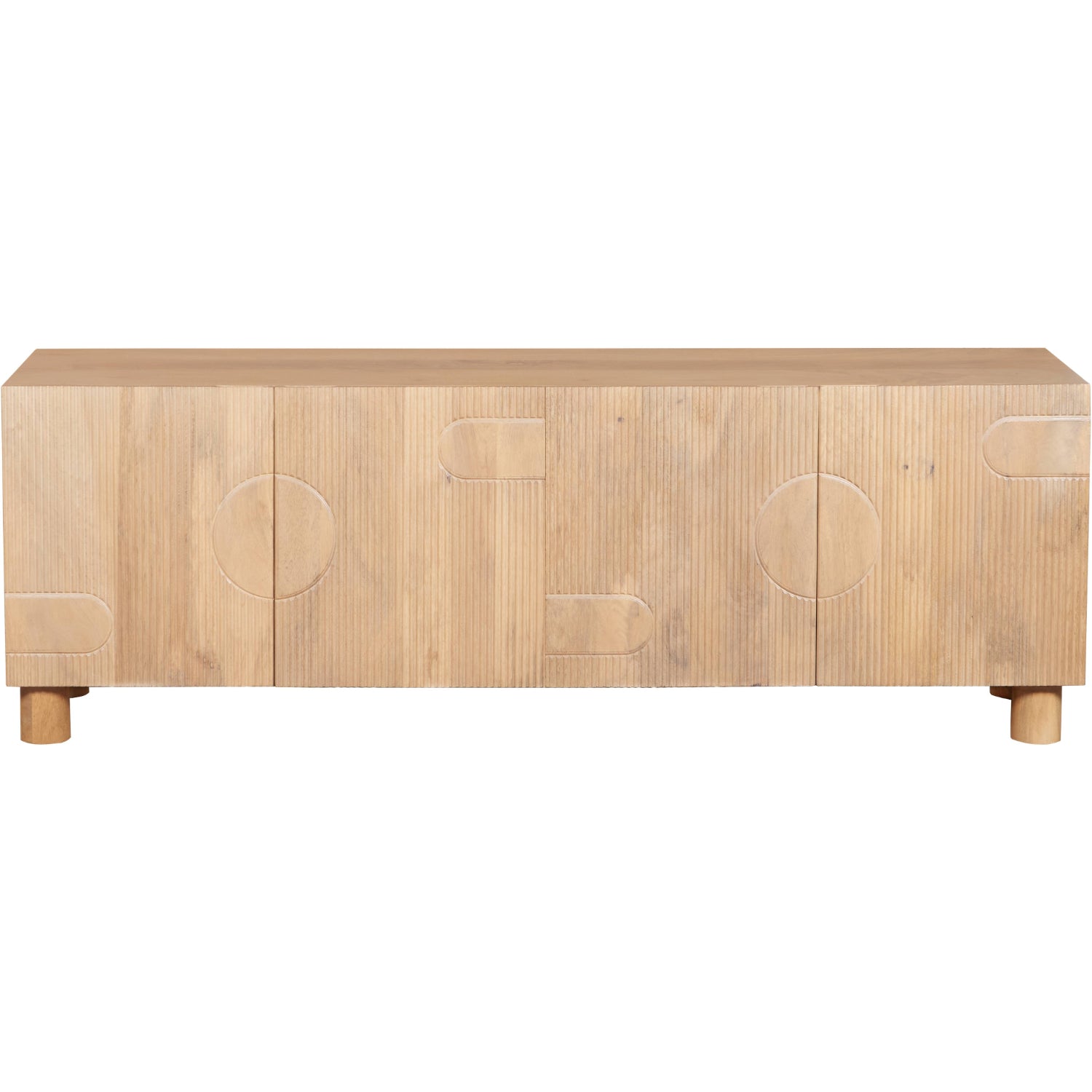 Ajmer Solid Wood Large Low Board TV Cabinet