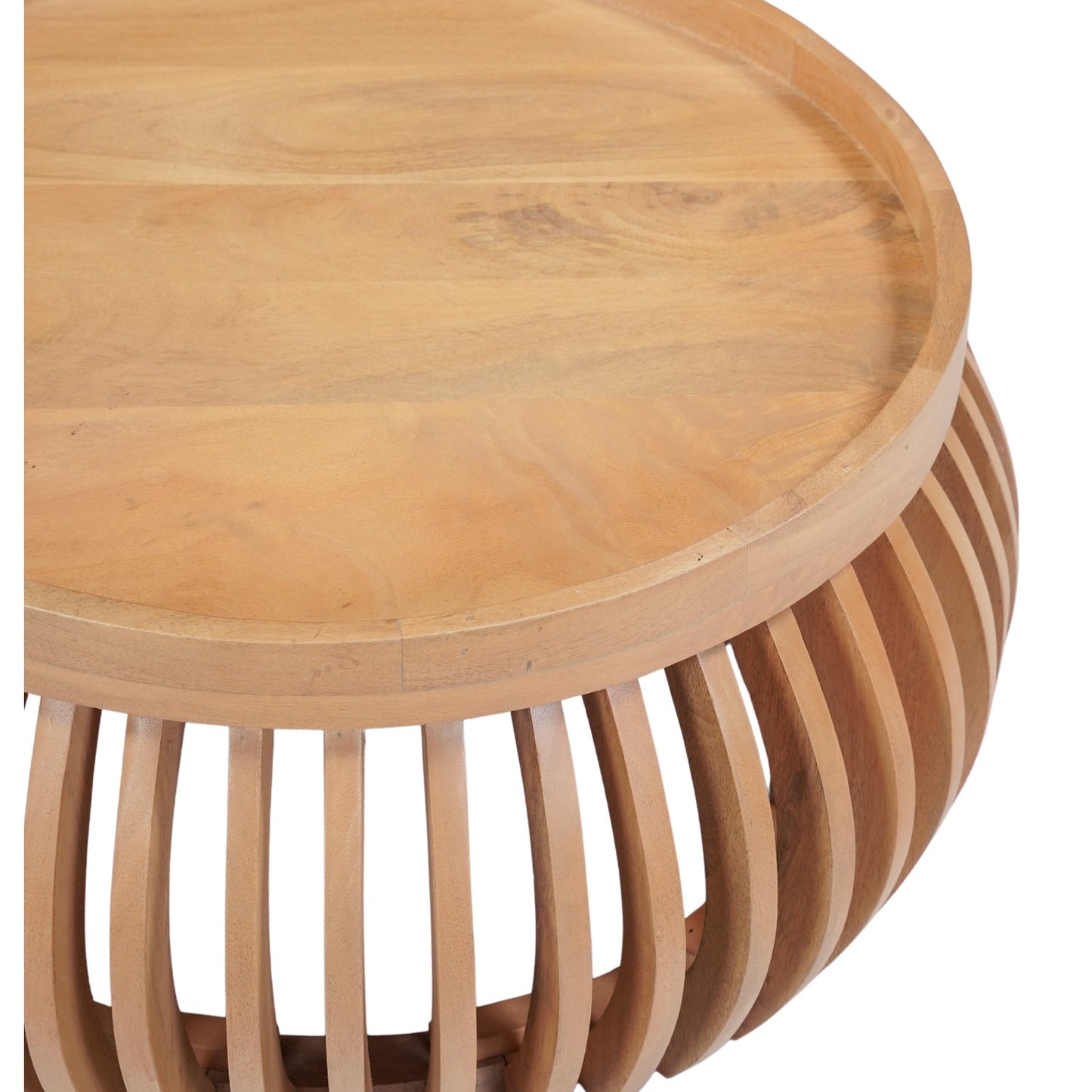 Jodhpur Solid Wood Small Round Low Coffee Table