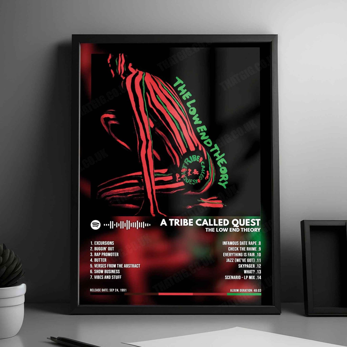 A Tribe Called Quest "The Low End Theory" Album Cover Poster - with Complete Tracklist