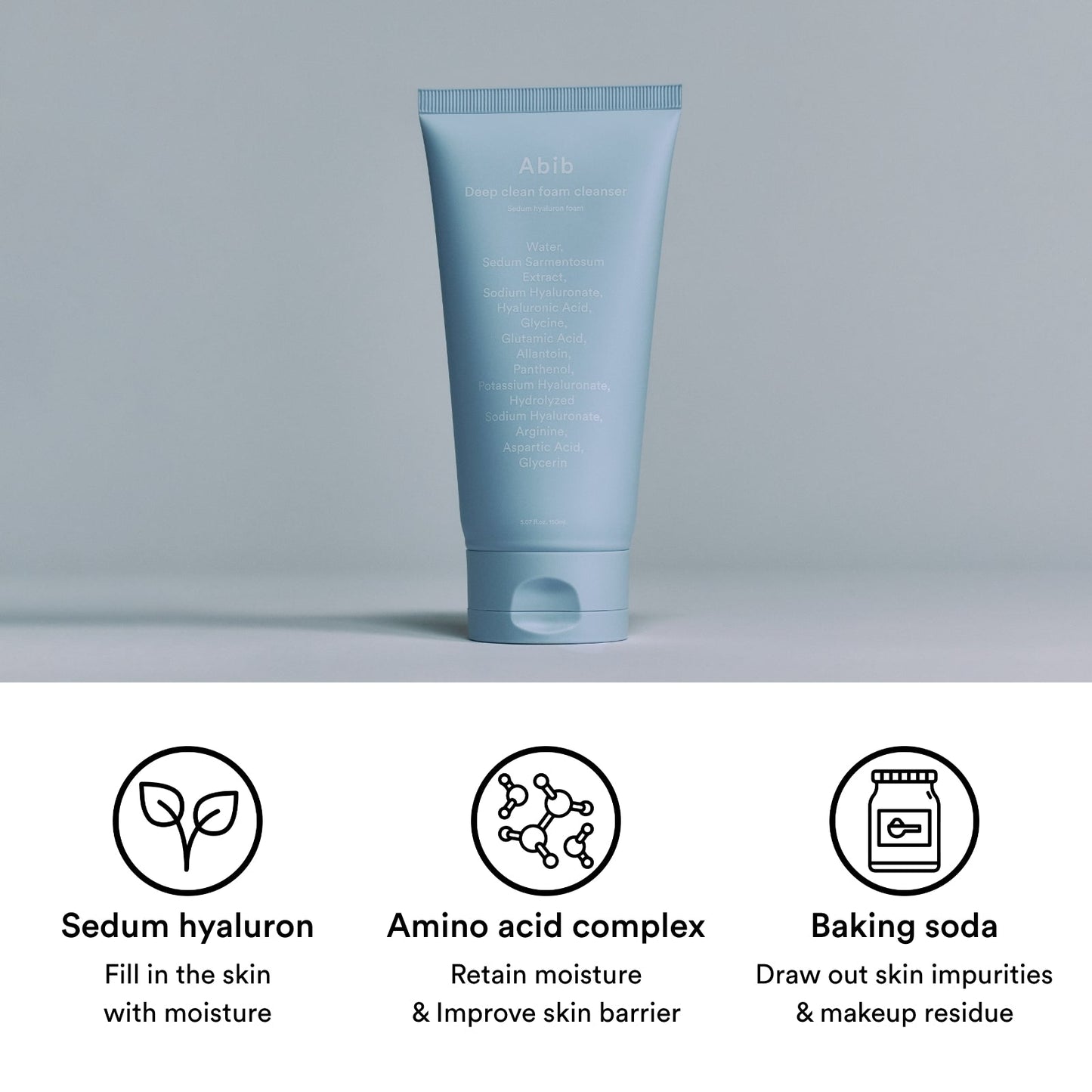Abib Deep Clean Foam Cleanser: Sedum Hyaluron Foam 150ml