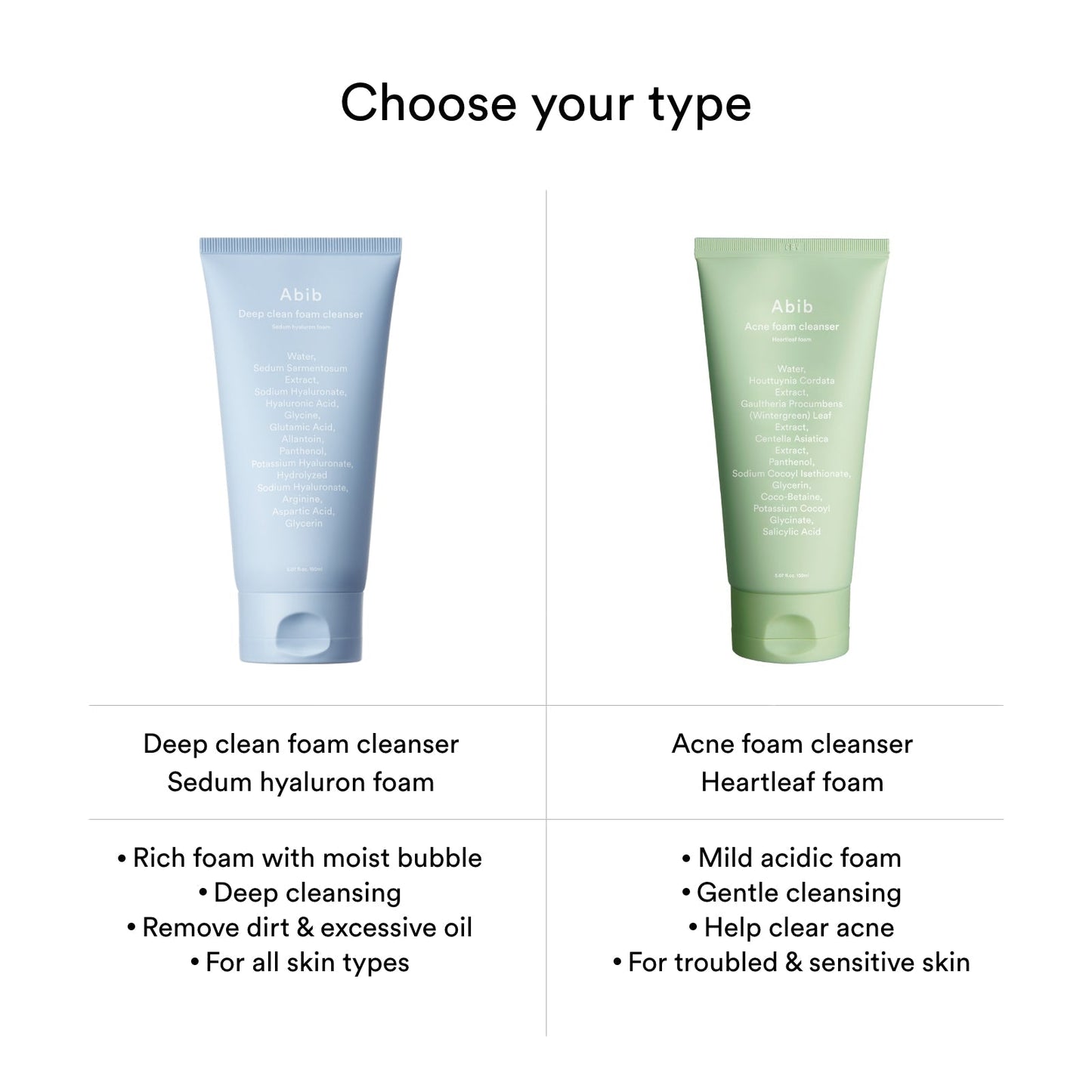 Abib Deep Clean Foam Cleanser: Sedum Hyaluron Foam 150ml
