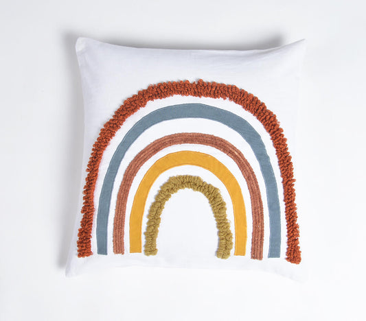 Abstract rainbow cushion cover