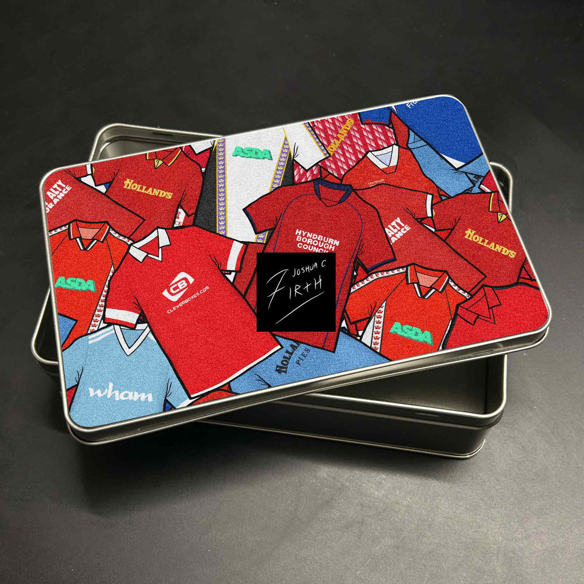 Accrington Inspired Football Retro Shirts Metal Sweets / Biscuit Tin