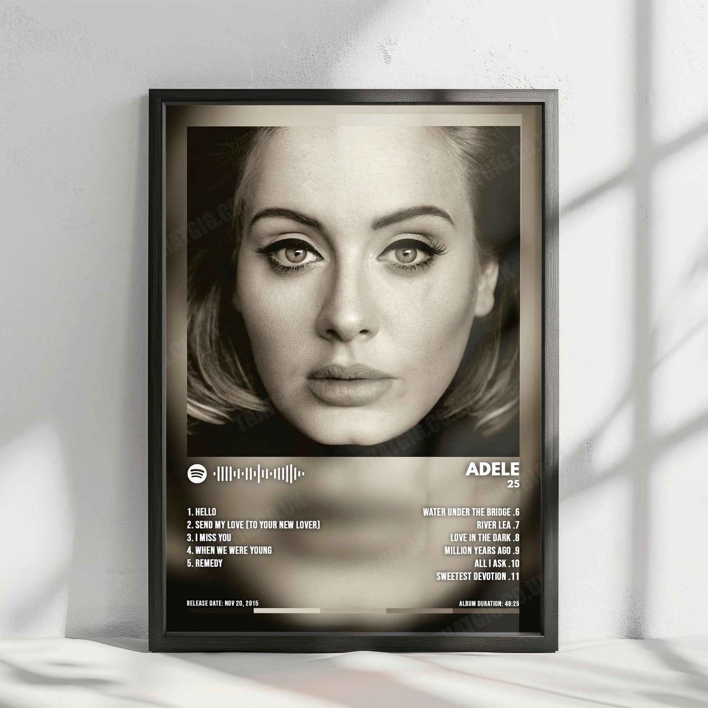 Adele - "25" Album Cover Poster - with Complete Track list