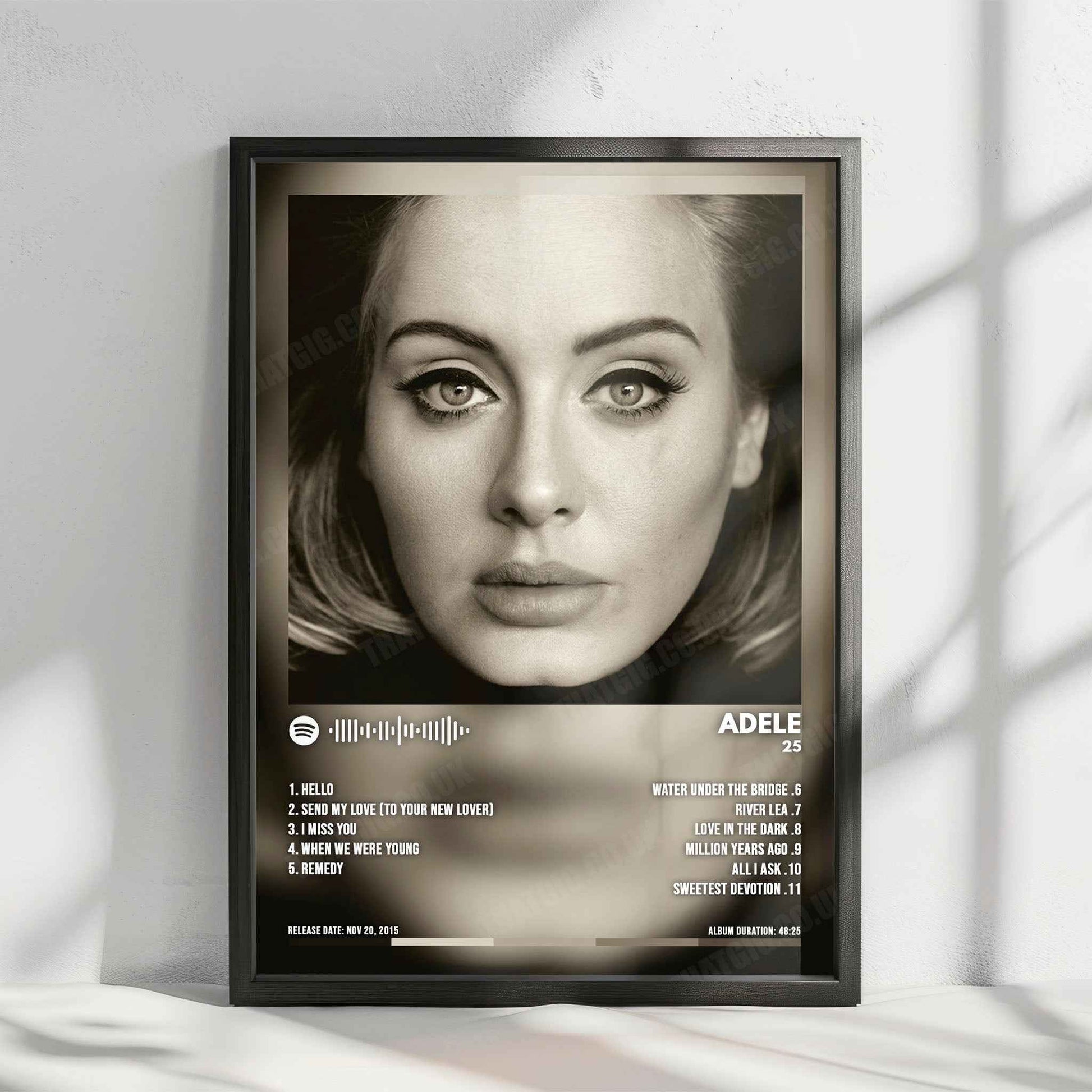 Adele - "25" Album Cover Poster - with Complete Track list