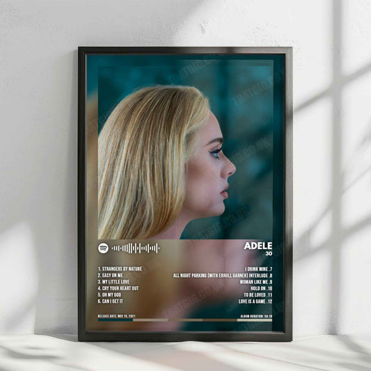 Adele - "30" Album Cover Poster - with Complete Tracklist