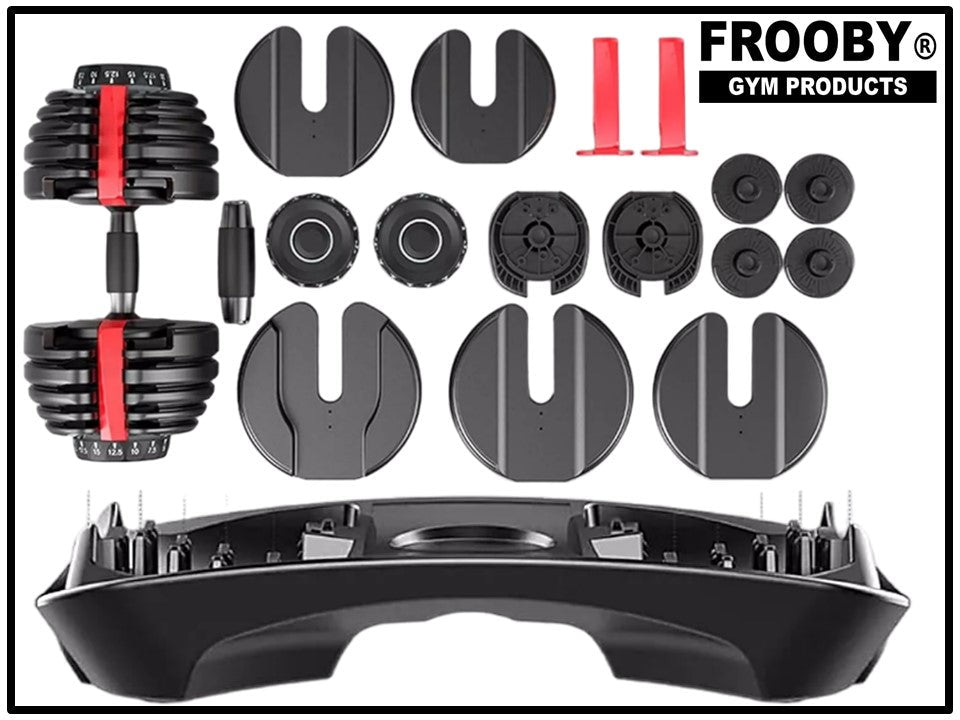 Adjustable Dumbbell 24kg Home Gym 15 In 1 Quick Dial