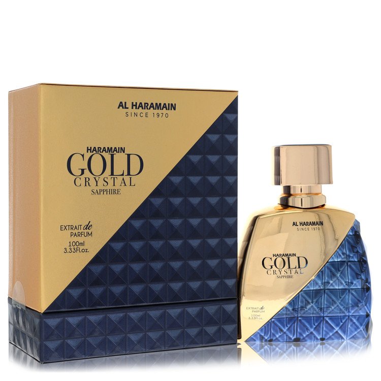 Al Haramain Gold Crystal Sapphire Eau De Parfum Spray 3.33 oz / 100 ml for Men